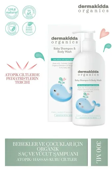 Organik Bebek Ve Çocuk Saç Ve Vücut Şampuanı 300 ml
