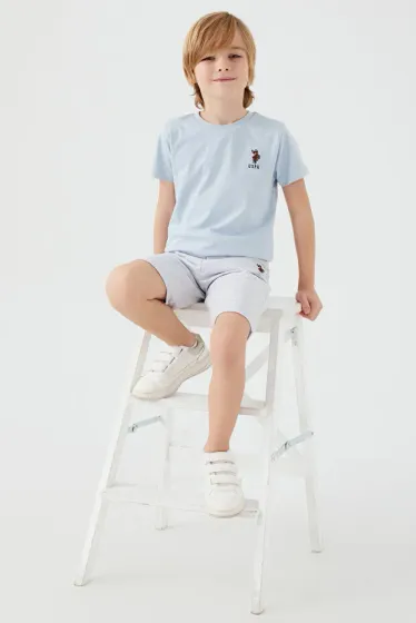 U.S. Polo Assn Erkek Çocuk Mavi Bermuda Takım