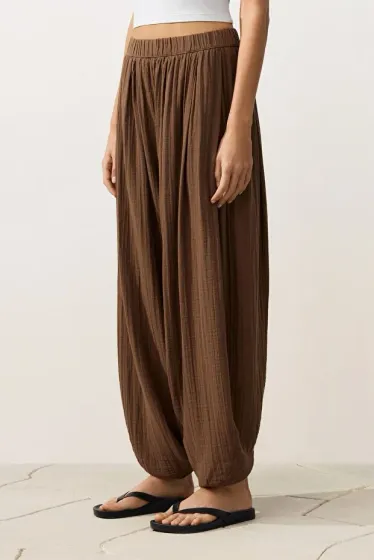 Oysho %100 pamuklu balloon pantolon