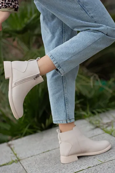 D404 Garantili Soğuk Geçirmez Kışlık Kadın Bot & Bootie