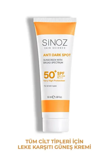 Spf50+ Leke Karşıtı Yüksek Koruyucu Yüz Güneş Kremi Normal Ve Kuru Ciltler İçin 50 ml